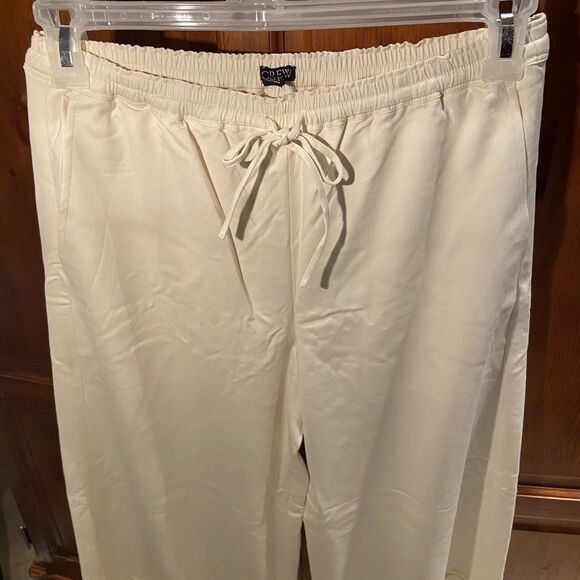 J.Crew Women’s Superwide Stratus Pant City Twill Ivory Drawstring Size 6 Petite - Picture 4 of 12